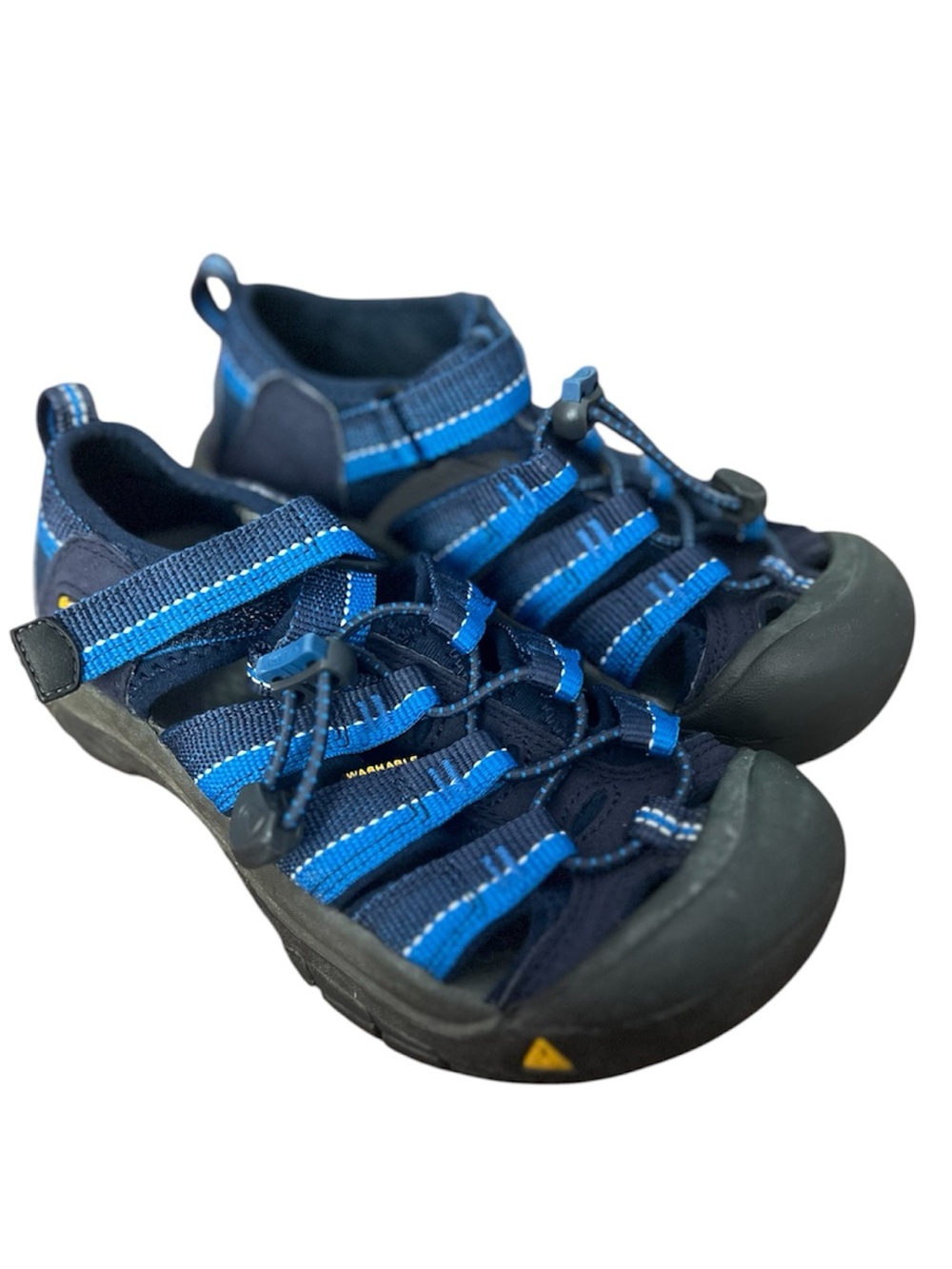 KEEN Kids Navy and Bright Blue Closed-Toe Sport Sandals size 1 youth